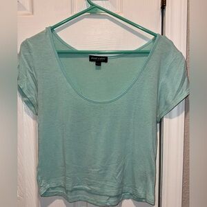 About A Girl Mint Green Scoop Neck Top